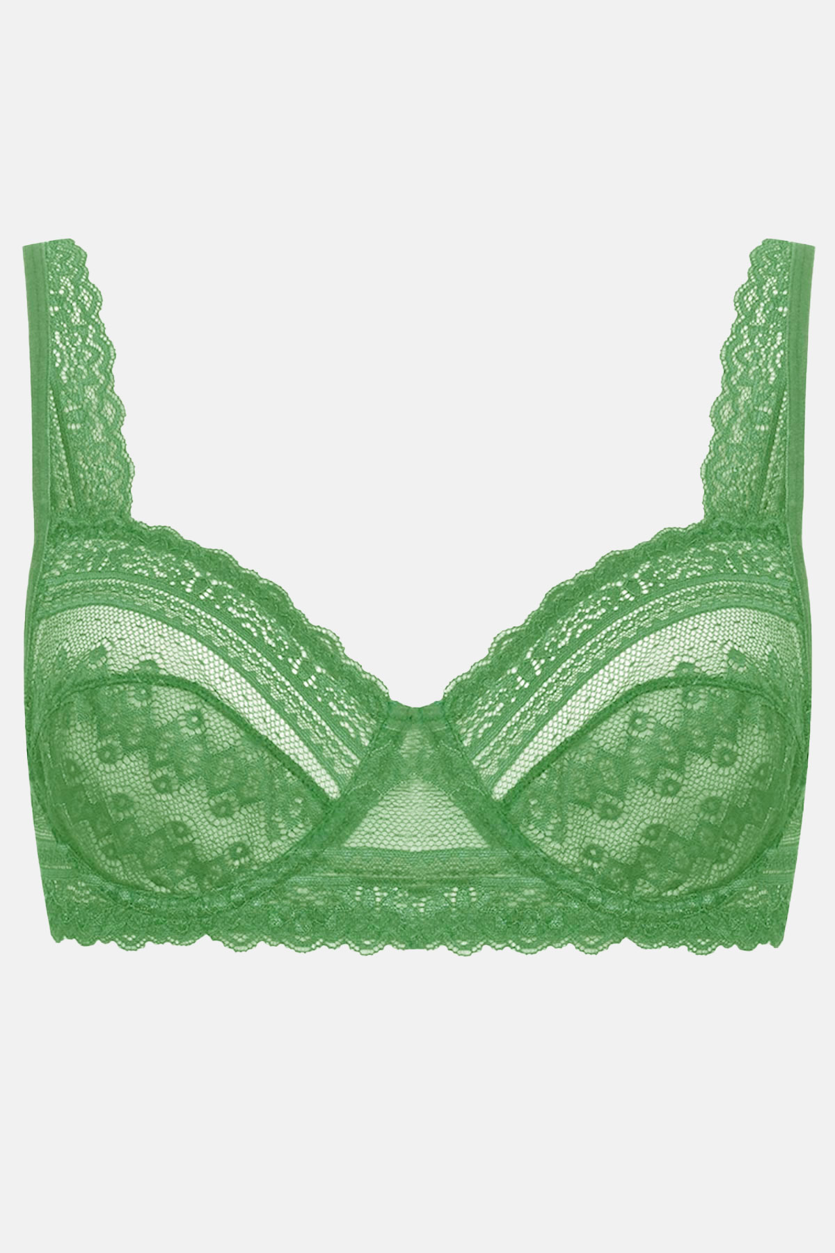 Koza Kadın Valeria Balenli İçi Boş Dantelli Sütyen - Gökmavisi - Thumbnail