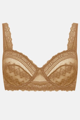 KOZA - Koza Kadın Valeria Balenli İçi Boş Dantelli Sütyen - Hardal