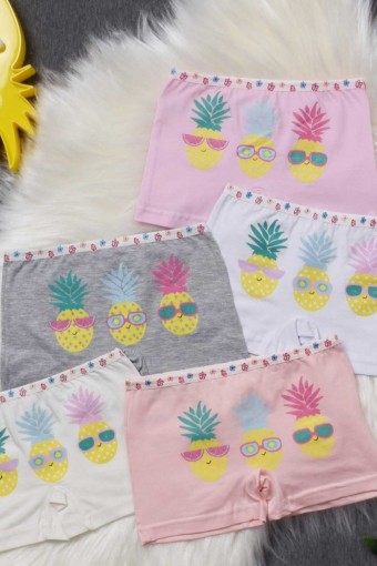 KOZA - Koza Kız Çocuk Boxer Gözlüklü Ananas Desenli