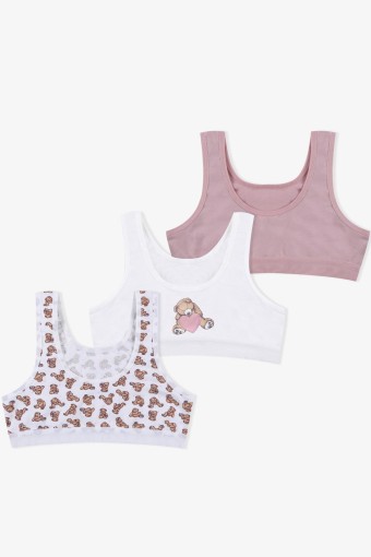 KOZA - Koza Kız Çocuk Büstiyer Komple Ayı Baskılı (1)