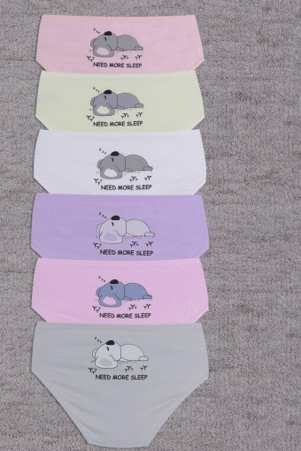 KOZA - Koza Kız Çocuk Slip Külot Need More Sleep Baskılı