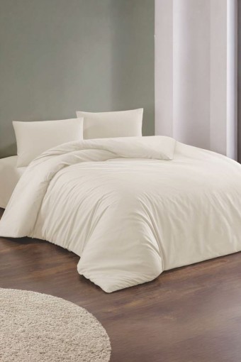 KRİSTAL - Kristal Nevresim Takımı Tek Kişilik Düz Ranforce 160x220 cm