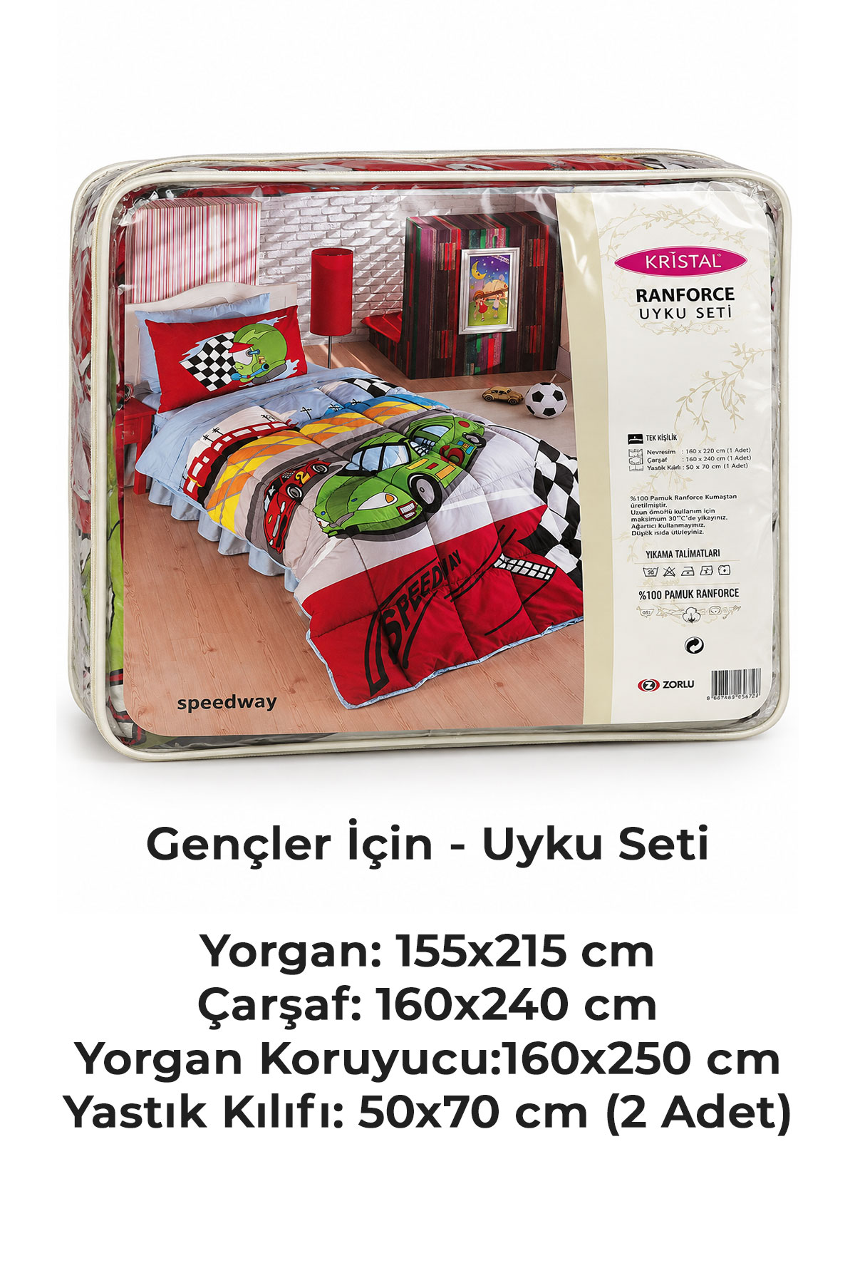 Kristal Uyku Seti Tek Kişilik Ranforce Speedway - Thumbnail