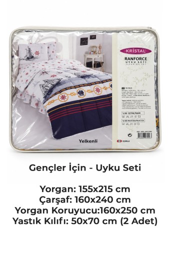 KRİSTAL - Kristal Uyku Seti Tek Kişilik Ranforce Yelkenli (1)