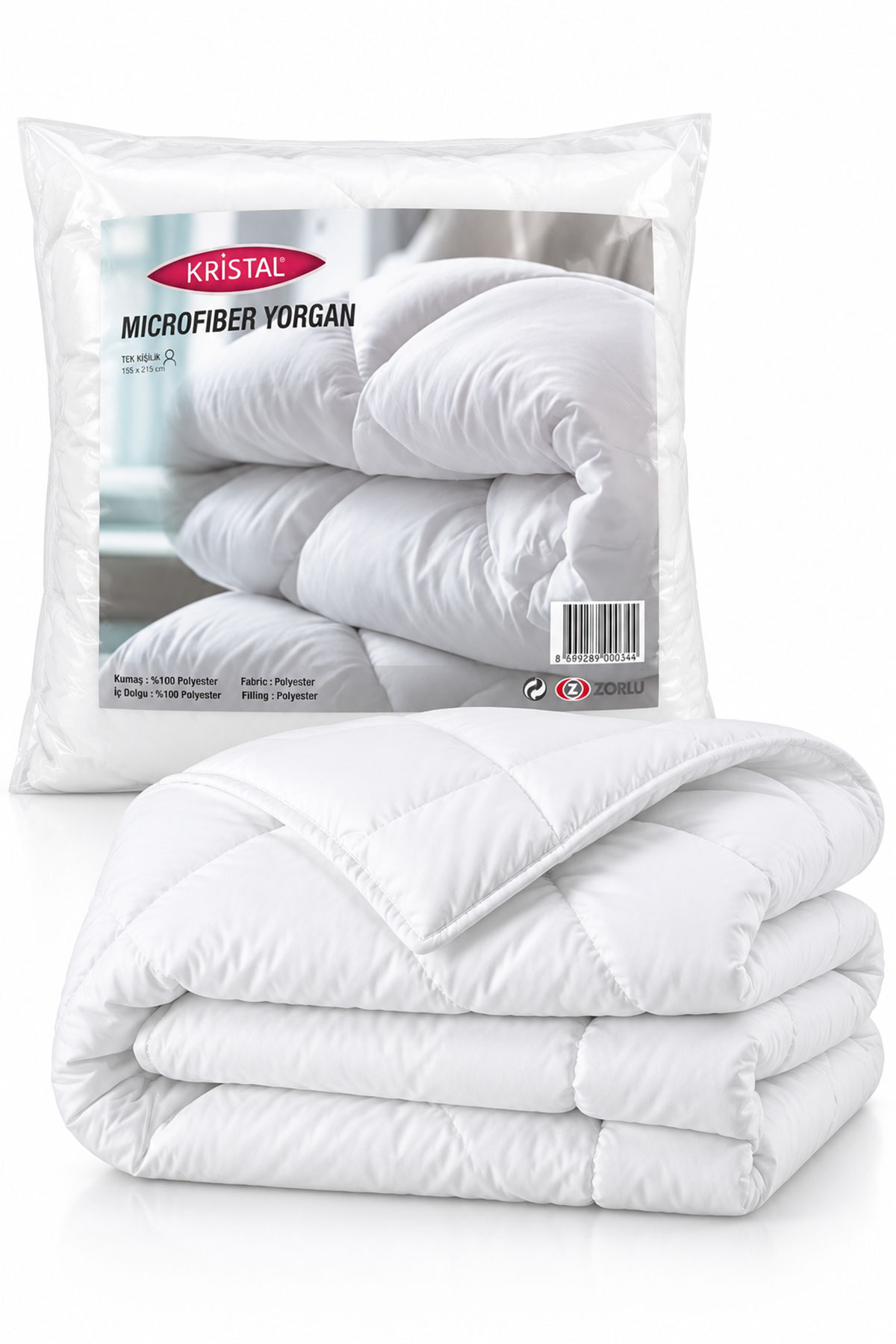 Kristal Yorgan Tek Kişilik Microfiber 155x215 Cm - Thumbnail