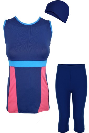 LADYTES - Ladytes Garson Kız Çocuk Yarı Kapalı Tesettür Mayo Japone Kol