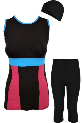 LADYTES - Ladytes Garson Kız Çocuk Yarı Kapalı Tesettür Mayo Japone Kol (1)