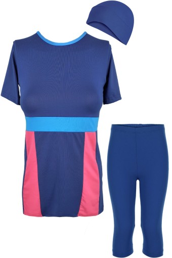 LADYTES - Ladytes Garson Kız Çoçuk Yarı Kapalı Tesettür Mayo Yarım Kol