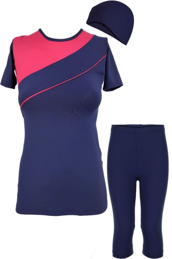 LADYTES - Ladytes Garson Kız Çocuk Yarım Kol Tesettür Mayo