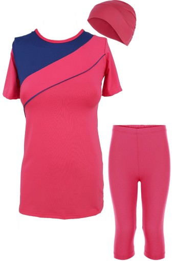 LADYTES - Ladytes Garson Kız Çocuk Yarım Kol Tesettür Mayo (1)