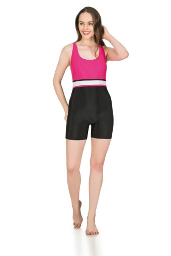 LADYTES - Ladytes Kadın Şortlu Mayo Beli Şeritli (1)