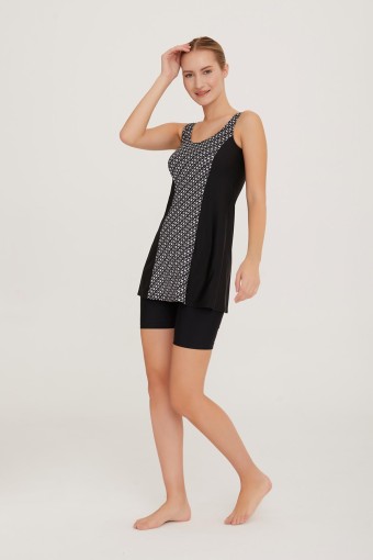 LAPIENO - Lapieno Kadın Yarı Kapalı Mayo Kolsuz - Siyah (1)