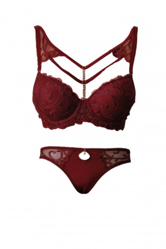 LEJARDİN - Lejardin Kadın Fantezi Destekli Sütyen Külot Takım Dantelli