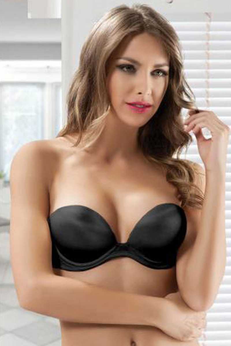 Lejardin Kadın Destekli Straplez Sütyen Push Up - Thumbnail