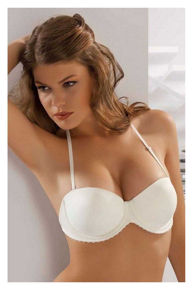 Lejardin Kadın Destekli Sütyen Şeffaf Sırt Push Up - Thumbnail