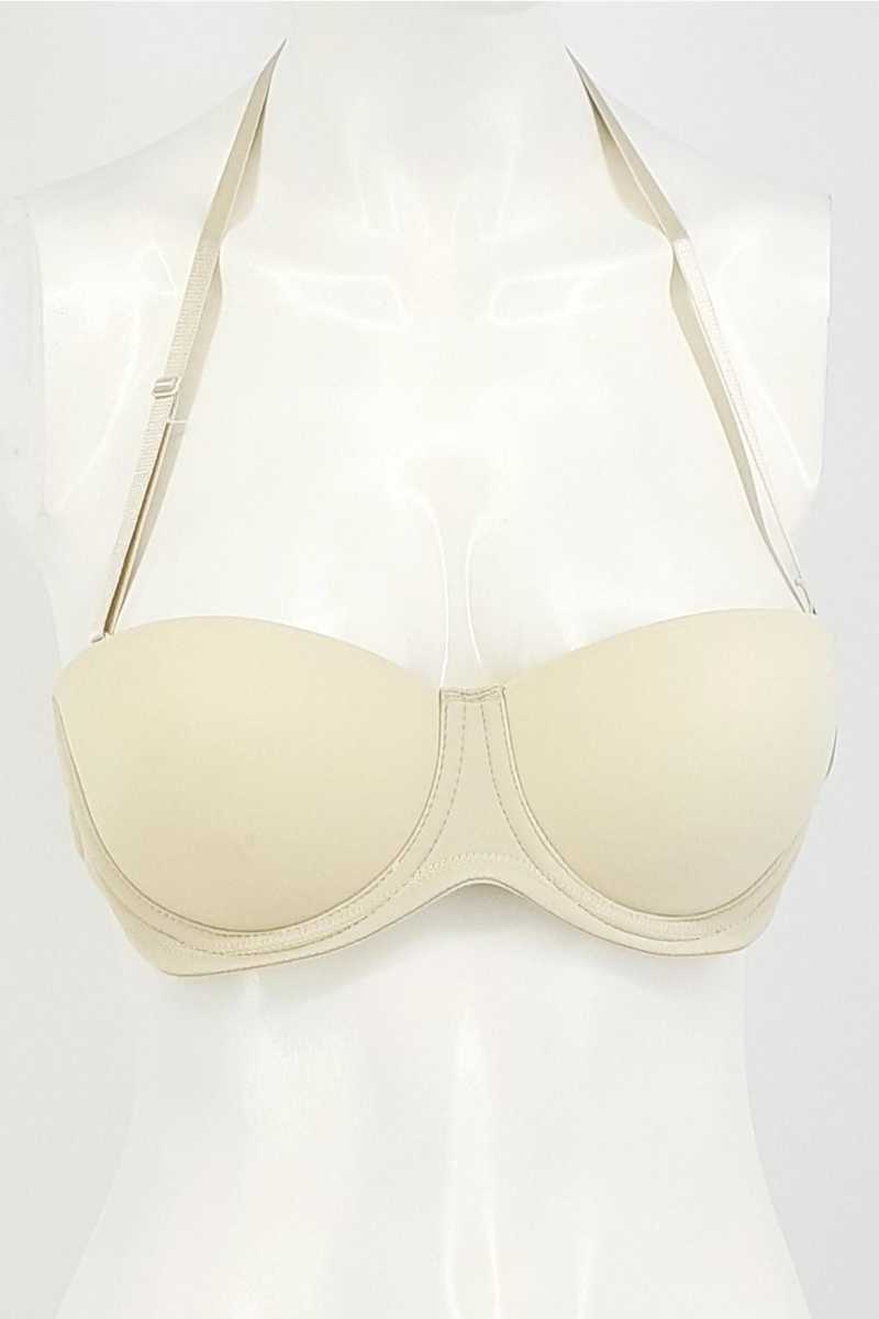 Lejardin Kadın Destekli Sütyen Şeffaf Sırt Push Up - Thumbnail