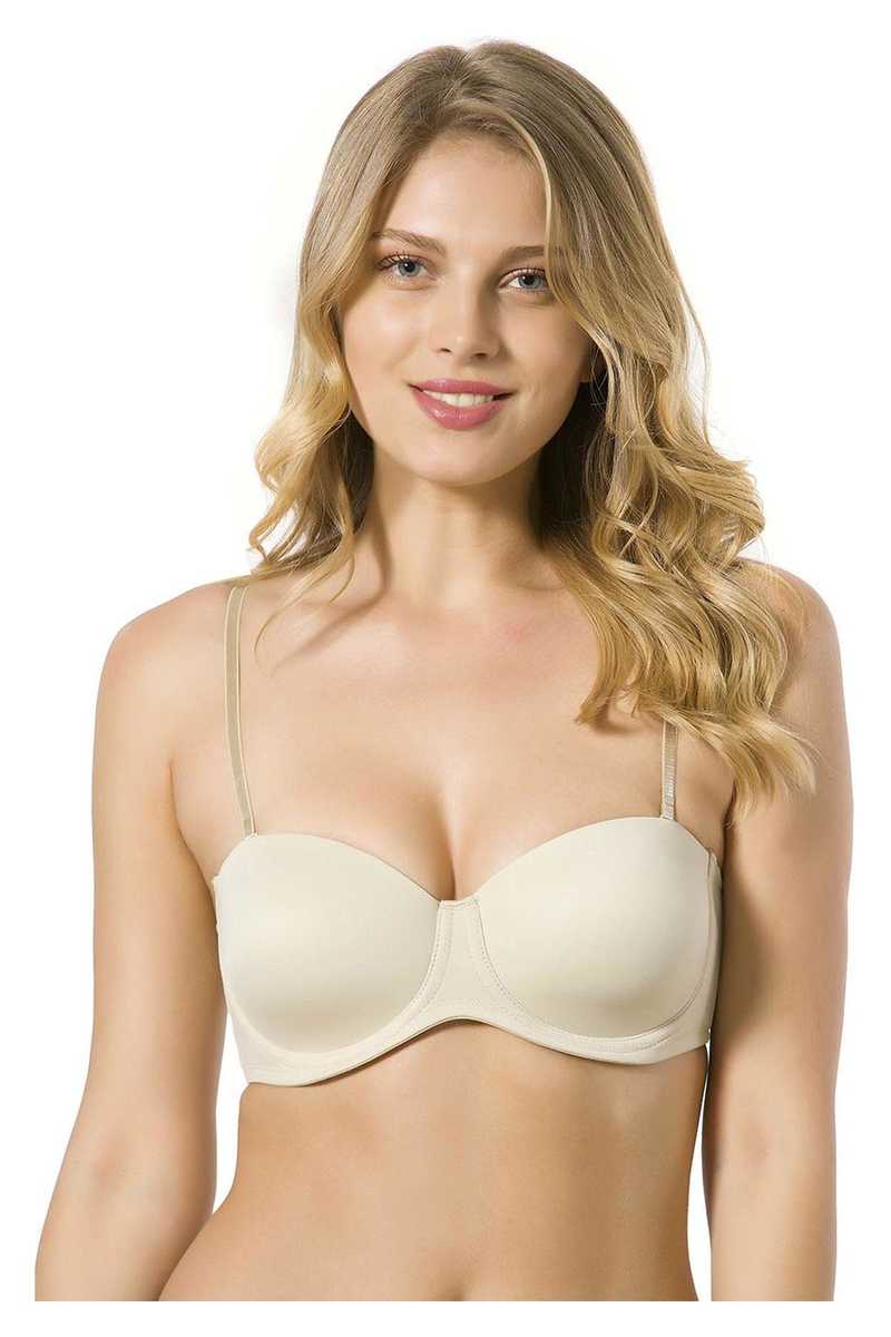 Lejardin Kadın Desteksiz Straplez Sütyen Düz - Thumbnail