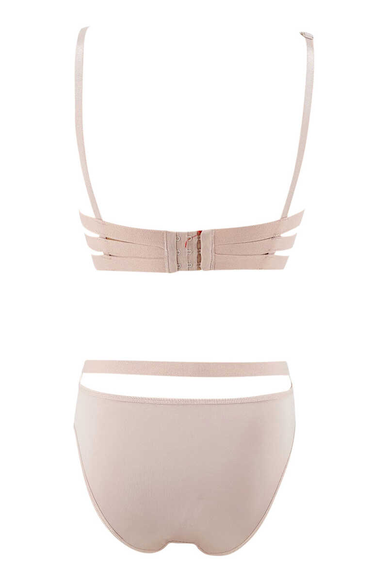 Lejardin Kadın Fantezi Desteksiz Sütyen Külot Takım Basic Cup - Thumbnail