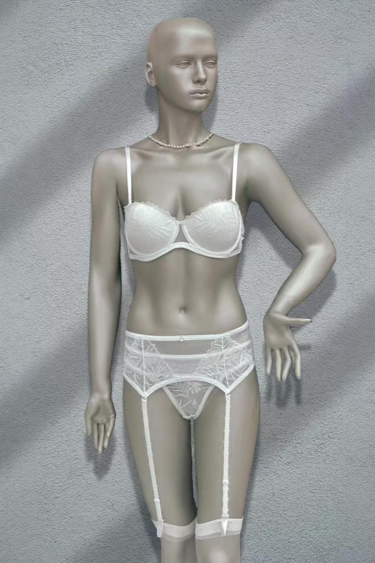 Lejardin Kadın Fantezi Jartiyer Takım Destekli Sütyen Push Up - Thumbnail