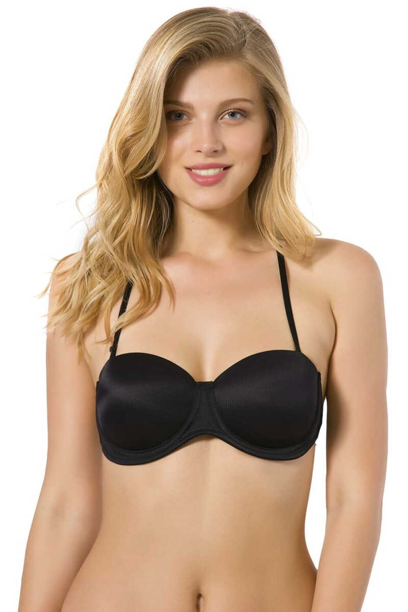 Lejardin Kadın Desteksiz Sütyen Şeffaf Sırt Basic Cup - Thumbnail