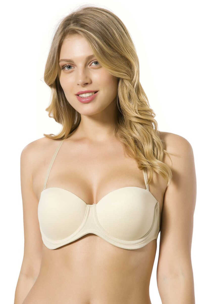 Lejardin Kadın Desteksiz Sütyen Şeffaf Sırt Basic Cup - Thumbnail