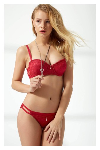 LEJARDİN - Lejardin Kadın Fantezi Destekli Sütyen Külot Takım Push Up (1)