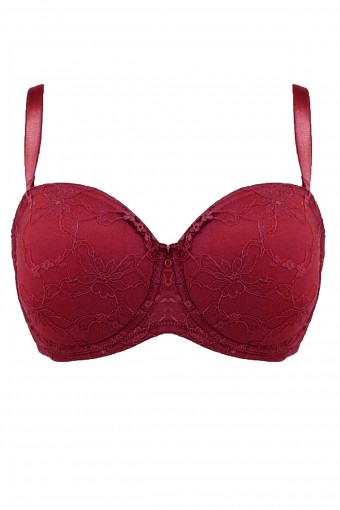 LEJARDİN - Lejardin Kadın Toparlayıcı Straplez Sütyen Dantelli Puff Cup