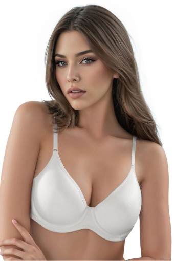 LEJARDİN - Lejardin Kadın Toparlayıcı Sütyen Taşlı Soft Cup - Beyaz - 110