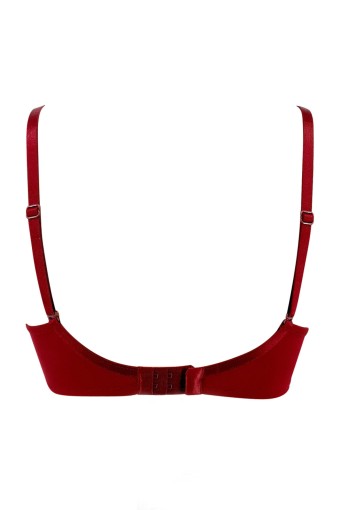 LEJARDİN - Lejardin Kadın Toparlayıcı Sütyen Taşlı Soft Cup - Bordo - 80 (1)