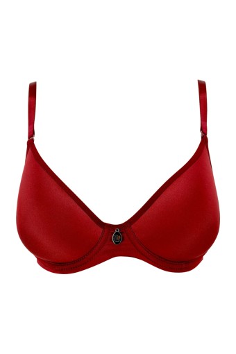LEJARDİN - Lejardin Kadın Toparlayıcı Sütyen Taşlı Soft Cup - Bordo - 90