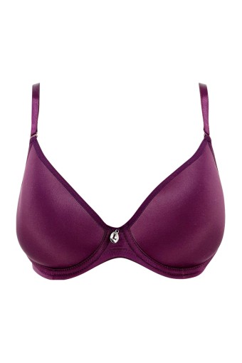 LEJARDİN - Lejardin Kadın Toparlayıcı Sütyen Taşlı Soft Cup - Mürdüm - 85