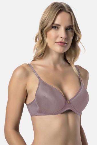 LEJARDİN - Lejardin Kadın Toparlayıcı Sütyen Taşlı Soft Cup - Vizon/Pembe - 85