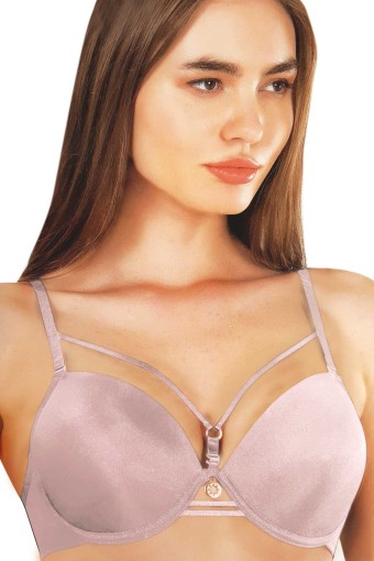 LEJARDİN - Lejardin Kadın Destekli Sütyen İpli Taşlı Micro Push Up (1)