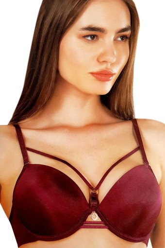 LEJARDİN - Lejardin Kadın Destekli Sütyen İpli Taşlı Micro Push Up