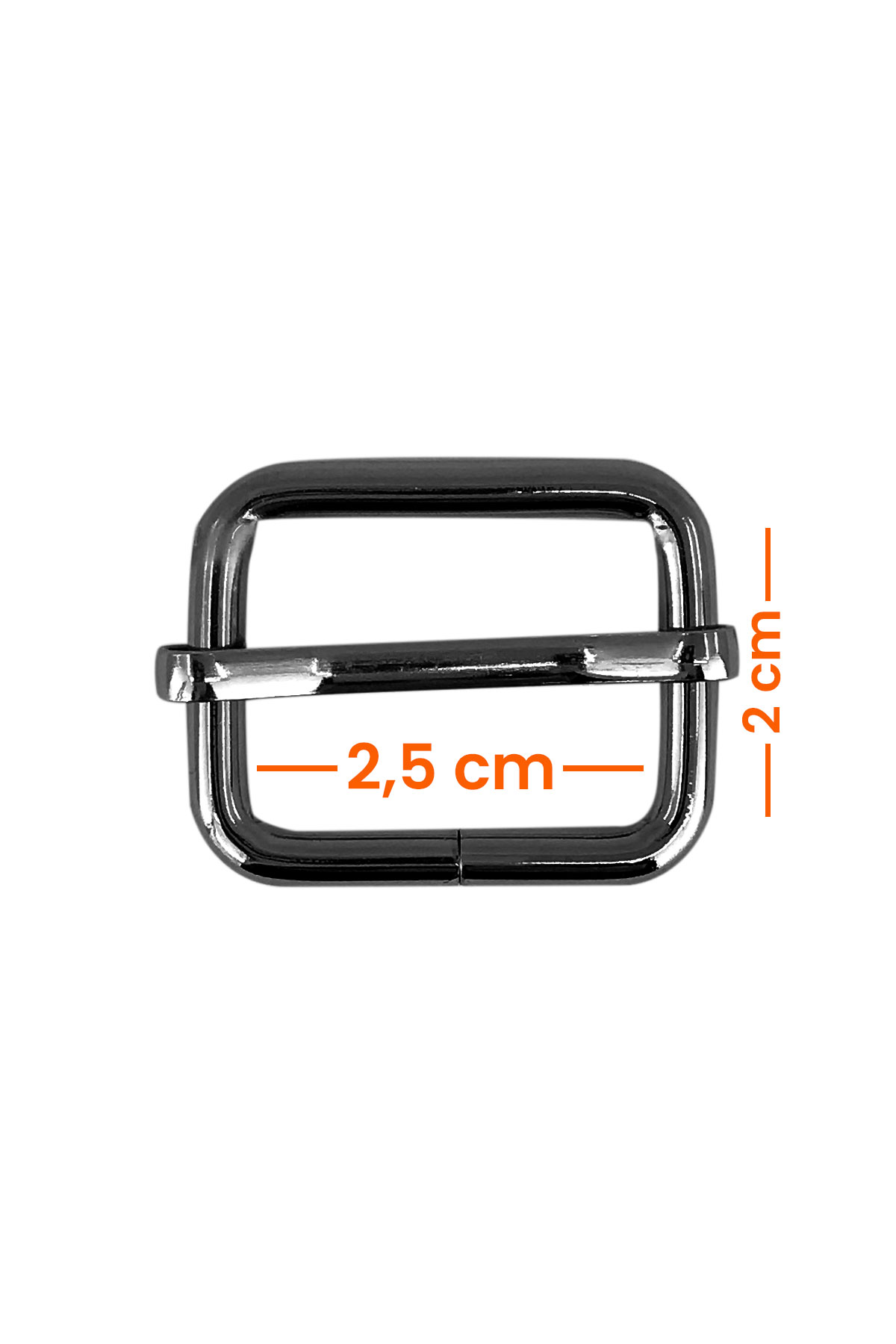 Likya 2.5cm-2cm-4mm Sürgü Siyah Nikel - Thumbnail