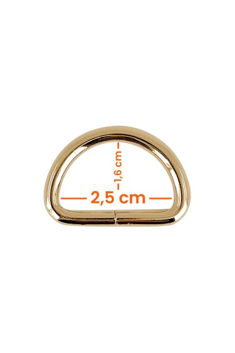 LİKYA HOBİ - Likya 2cm-1.6cm-4mm D Halka Açık Altın