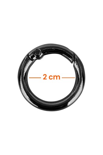 LİKYA HOBİ - Likya 2cm-4mm Yaylı Halka Siyah Nikel (1)