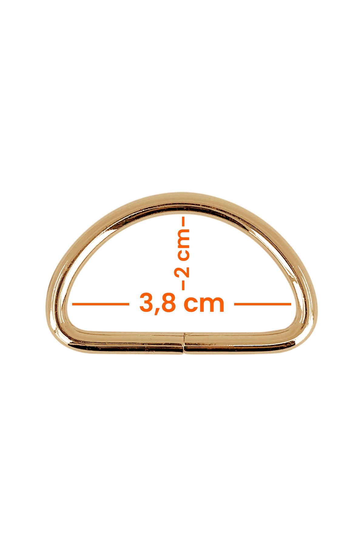 Likya 3.8cm-2cm-4mm D Halka Açık Altın - Thumbnail