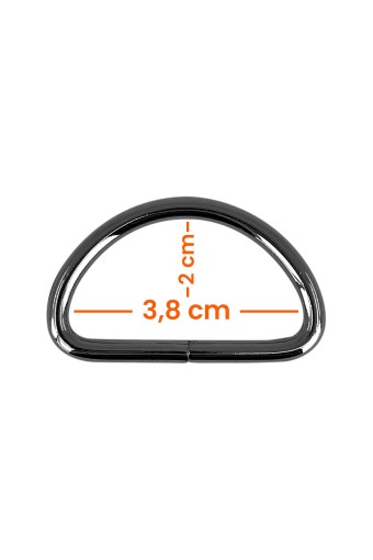 LİKYA HOBİ - Likya 3.8cm-2cm-4mm D Halka Siyah Nikel (1)