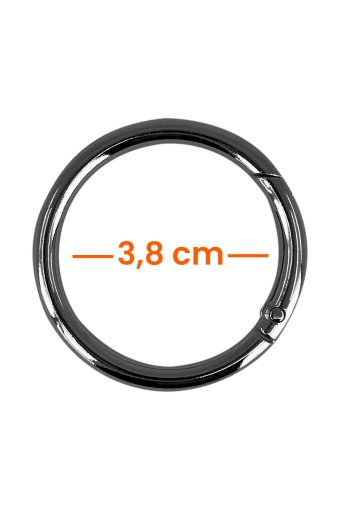 LİKYA HOBİ - Likya 3.8cm-4.5mm Yaylı Halka Siyah Nikel