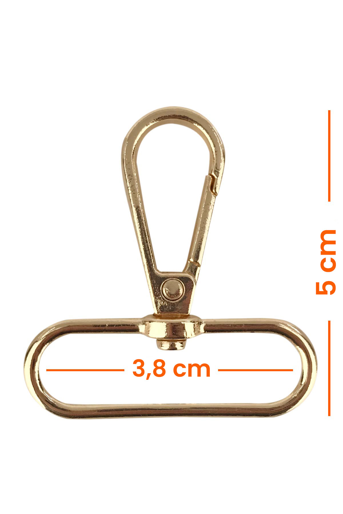 Likya 3.8cm Yaylı Kanca 8Gr Açık Altın - Thumbnail