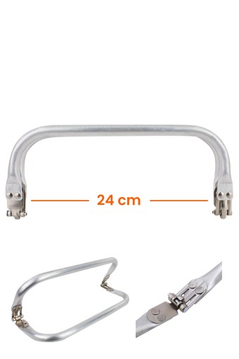 LİKYA HOBİ - Likya Aluminyum Çanta Sapı 24cm Nikel