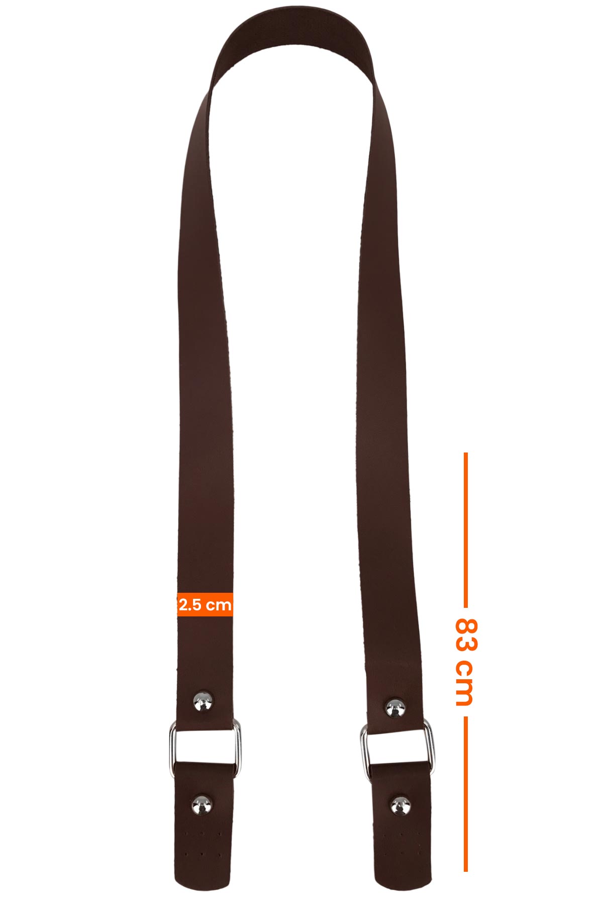 Likya Aparatlı Çanta Sapı Düz Toz Deri Çiftli - Thumbnail