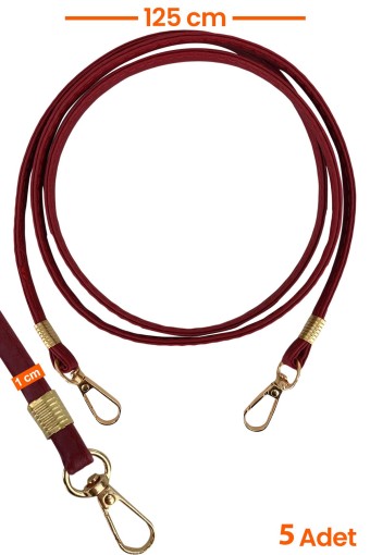 LİKYA HOBİ - Likya Çanta Askısı Deri Klasik Model Gold Detaylı