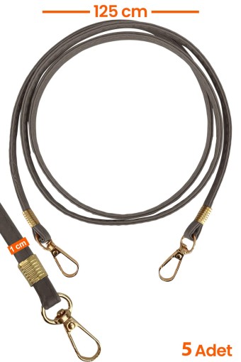 LİKYA HOBİ - Likya Çanta Askısı Deri Klasik Model Gold Detaylı (1)