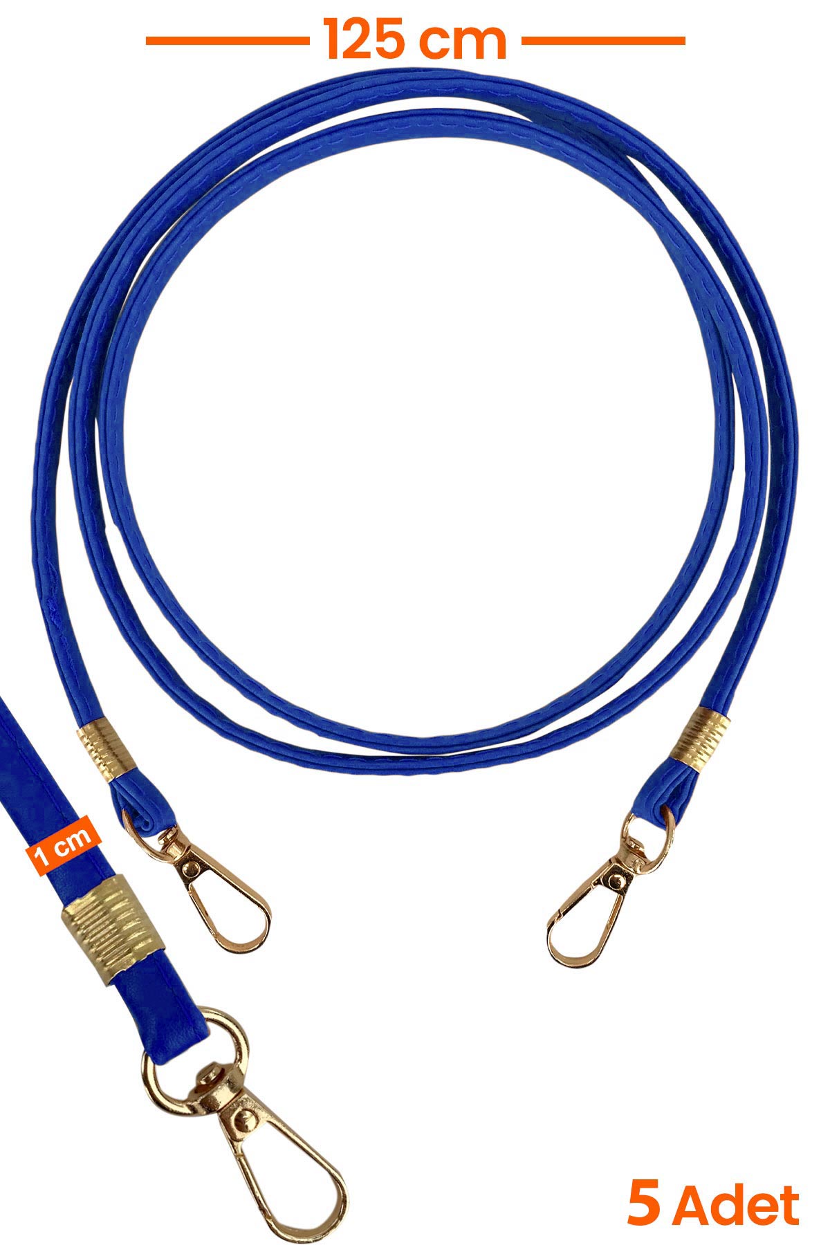 Likya Çanta Askısı Deri Klasik Model Gold Detaylı - Thumbnail