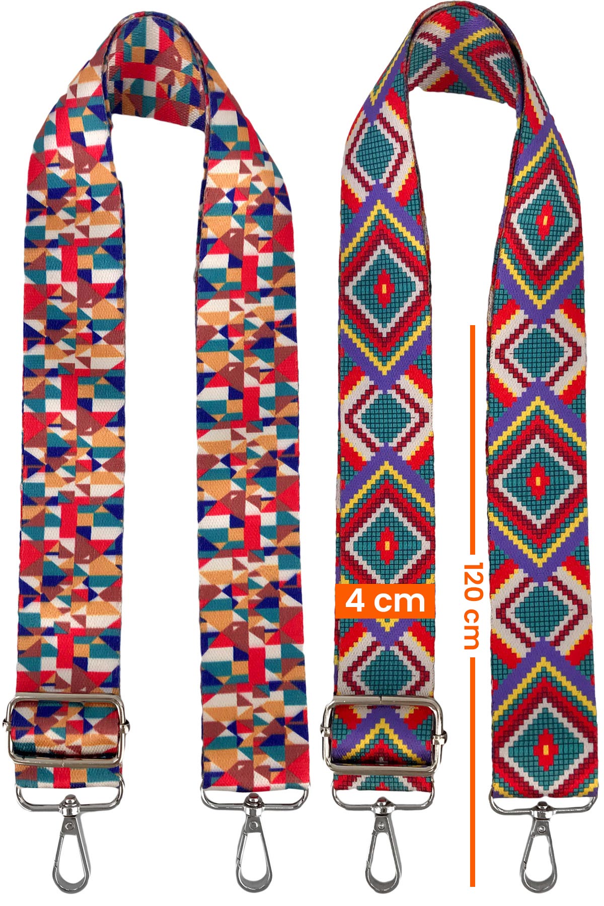 Likya Çanta Askısı Desenli Dar Dokuma Ayarlanabilir Polyester120 Cm - Thumbnail