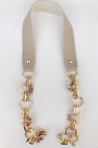 LİKYA HOBİ - Likya Çanta Askısı Kare Model Akrilik Deri Detaylı 60 Cm