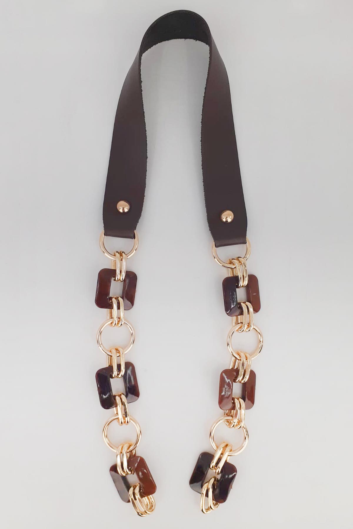 Likya Çanta Askısı Kare Model Akrilik Deri Detaylı 60 Cm - Thumbnail