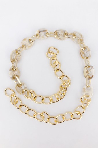 LİKYA HOBİ - Likya Çanta Askısı Küçük Oval Model Akrilik Zincirli 60 Cm